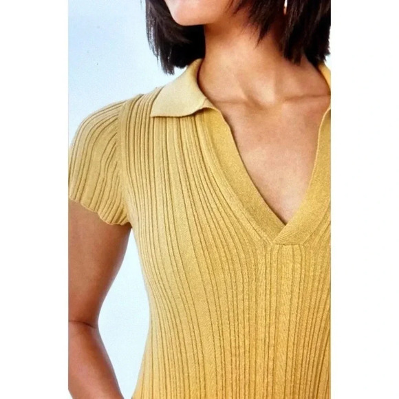NWT REVOLVE Lita By Ciara RIB COTTON BLEND POLO MINIDRESS - Picture 4 of 4